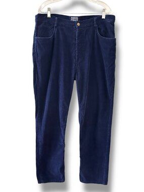 Hackett All Cotton Navy Blue Corduroy Pants Men's Size 38 Academia Trousers